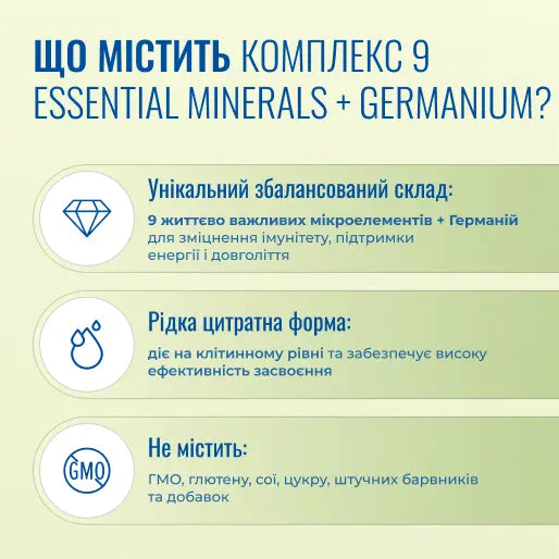 9 Essential Minerals + Germanium