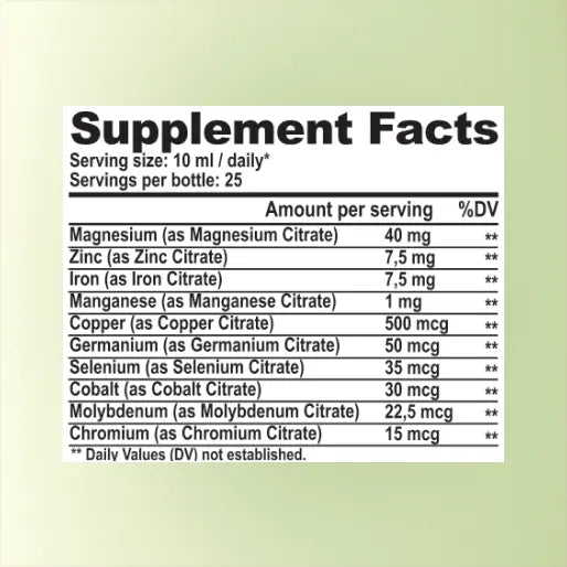 9 Essential Minerals + Germanium